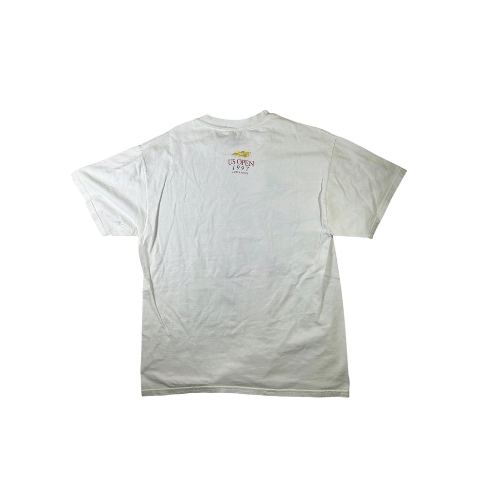 Vintage 1997 US Open T Shirt Size Large White Made In USA 1997 New York - Picture 2 of 3